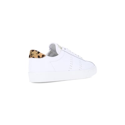superga white leopard print