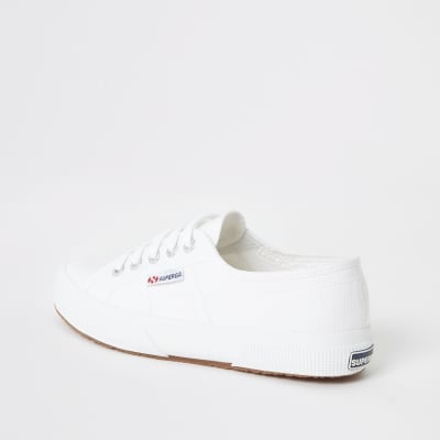 Superga white classic runner trainers