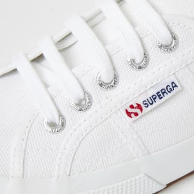 Superga white classic runner trainers