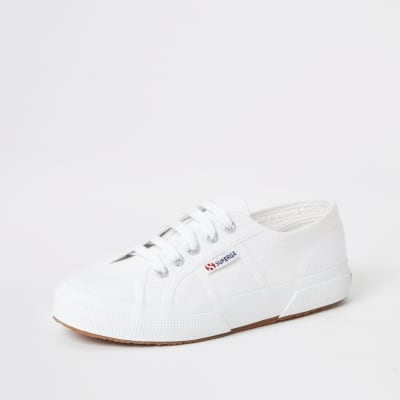 Superga white classic runner trainers