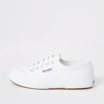 Superga white classic runner trainers | River Island