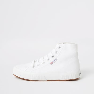 superga white trainers