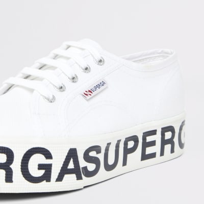 superga white platform trainers