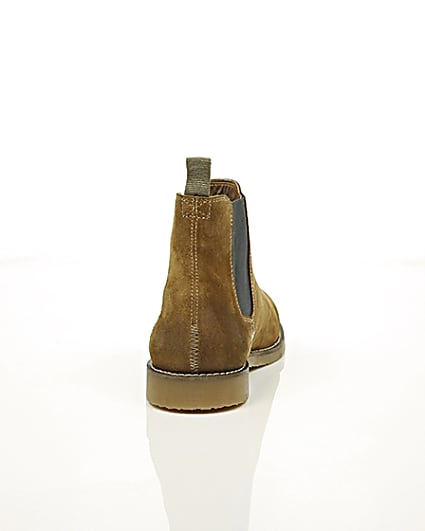 360 degree animation of product Tan brown suede chelsea boots frame-15