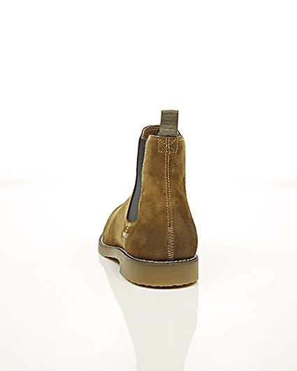 360 degree animation of product Tan brown suede chelsea boots frame-16