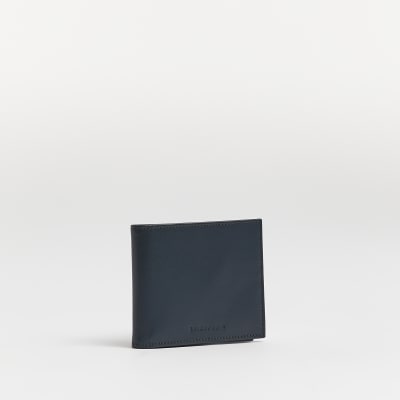 Teal leather bifold wallet River Island