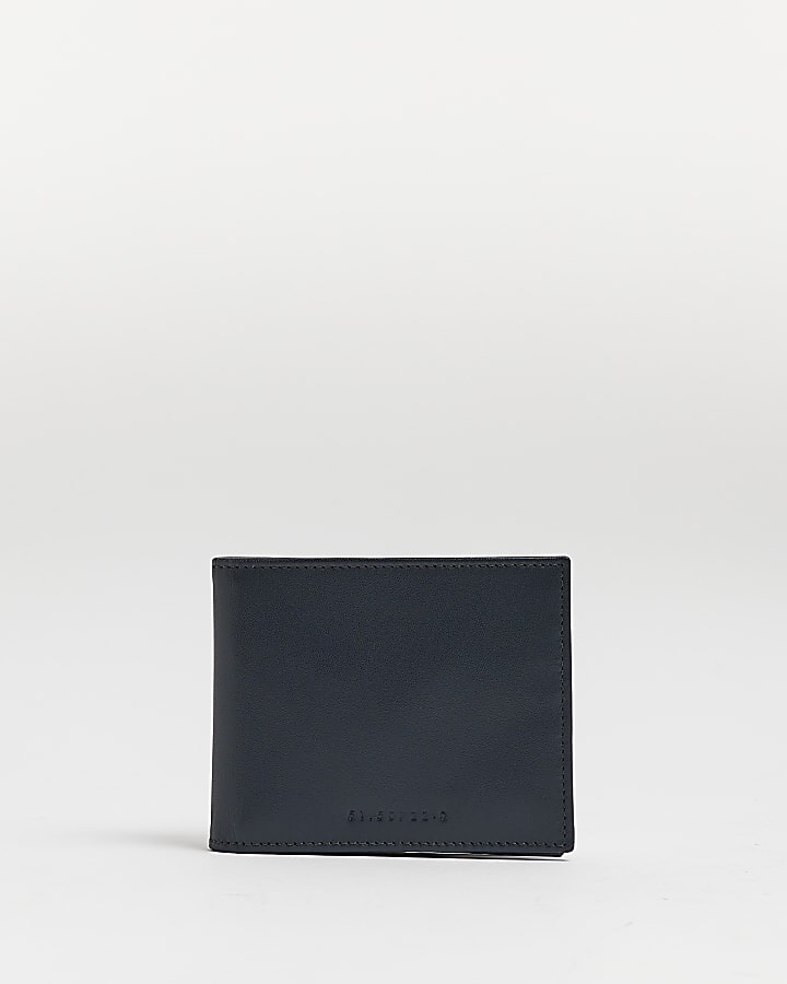 Teal leather bifold wallet
