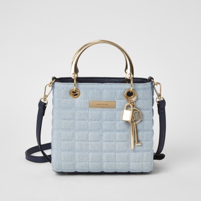 river island blue handbag