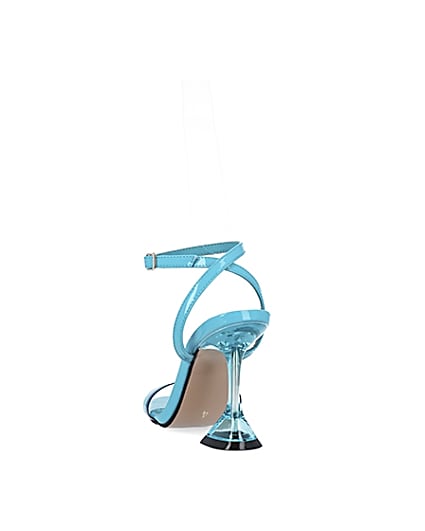 360 degree animation of product Turquoise perspex heeled mules frame-8
