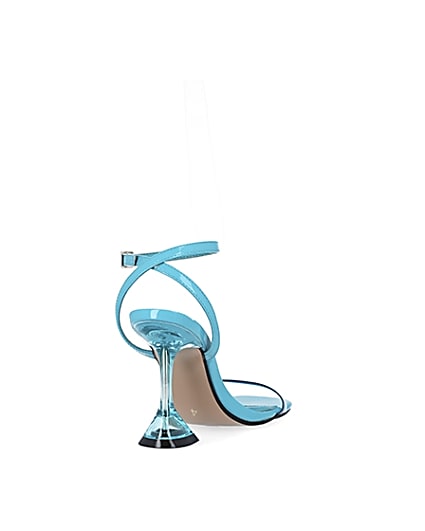 360 degree animation of product Turquoise perspex heeled mules frame-11