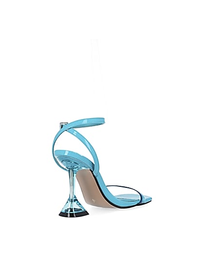 360 degree animation of product Turquoise perspex heeled mules frame-12