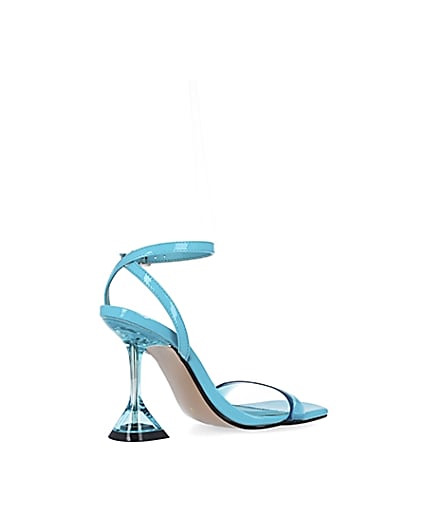 360 degree animation of product Turquoise perspex heeled mules frame-13