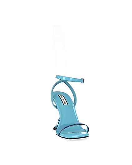 360 degree animation of product Turquoise perspex heeled mules frame-20