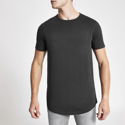 grey longline t shirt