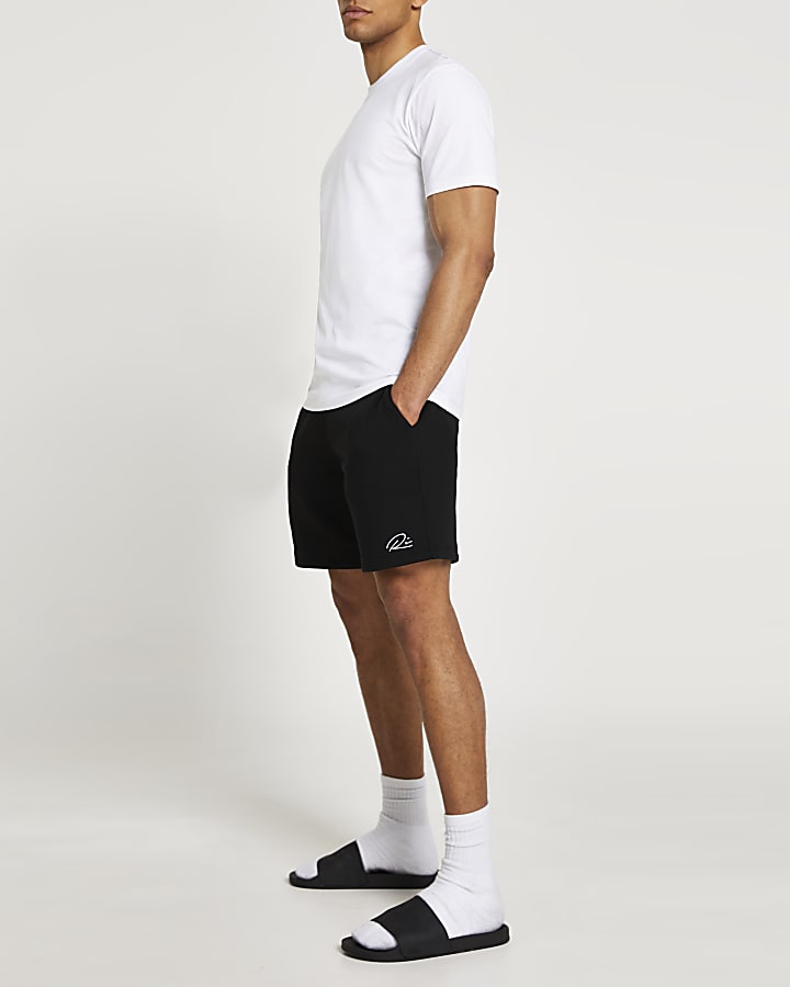 White & black t-shirt and shorts set