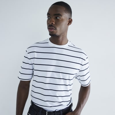 White 3 Pack Regular Fit Stripe T-Shirt