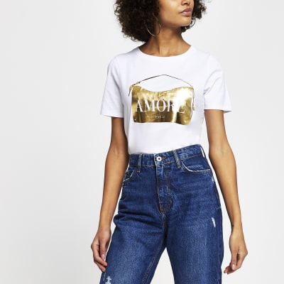 amore foil printed dress
