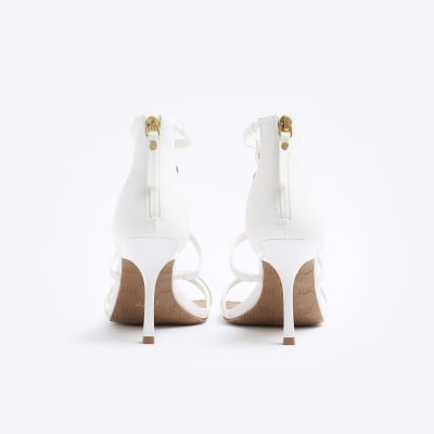 River island white heels sales