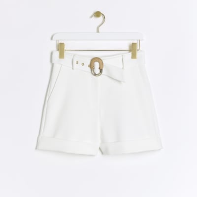 White belted smart shorts River Island