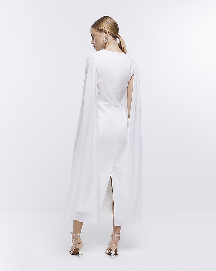 White Bodycon Midi Dress