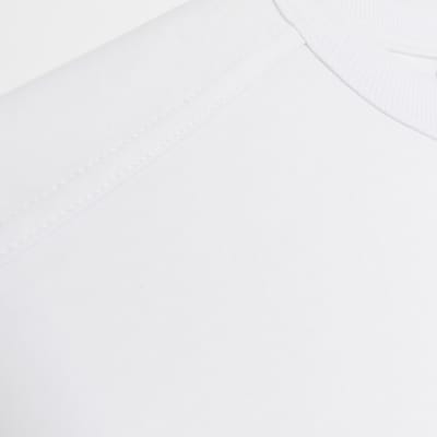 White boxy fit RI studio t-shirt | River Island