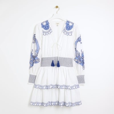 River island broderie dress sales