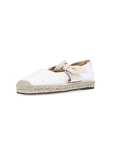 360 degree animation of product White broderie espadrilles frame-0