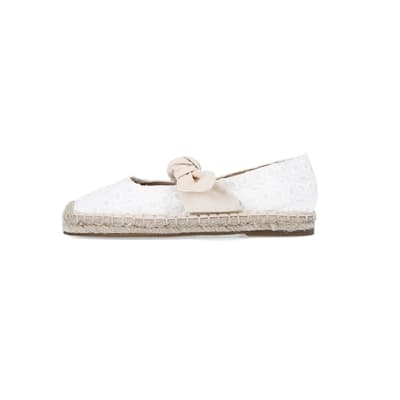 360 degree animation of product White broderie espadrilles frame-3