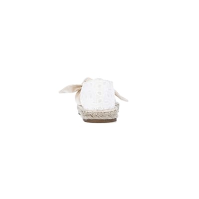 360 degree animation of product White broderie espadrilles frame-9