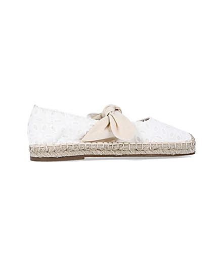 360 degree animation of product White broderie espadrilles frame-14