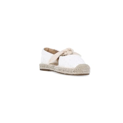 360 degree animation of product White broderie espadrilles frame-19