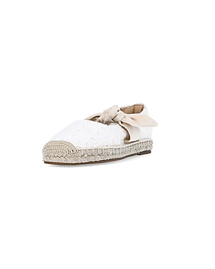 360 degree animation of product White broderie espadrilles frame-23