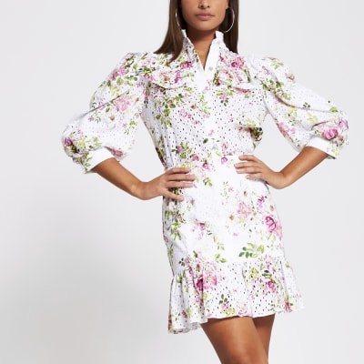 peplum mini shirt dress