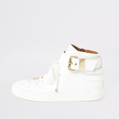 white high top trainers