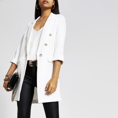 white longline jacket