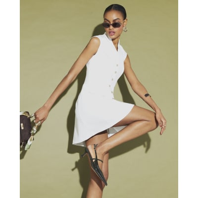 strapless black dress mini French Connection Women's Whisper Strapless Mini Dress - Black