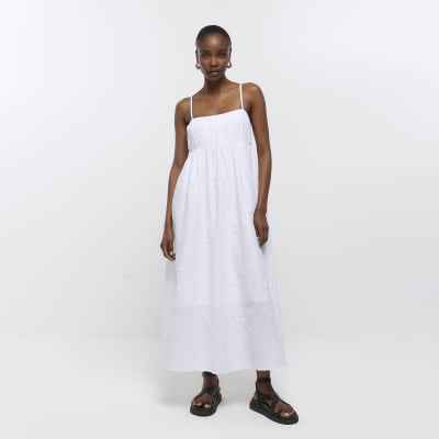 White cami maxi dress | River Island