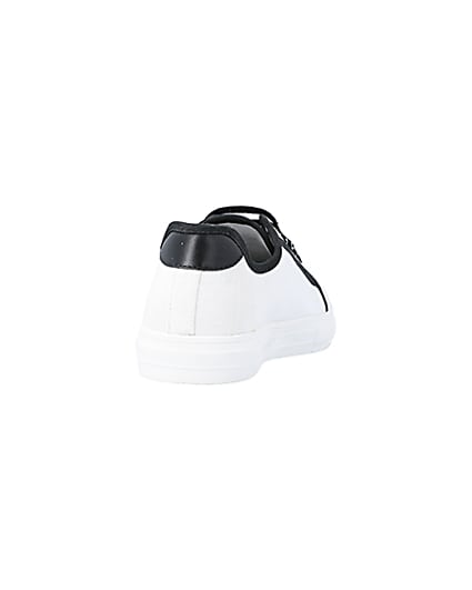 360 degree animation of product White canvas plimsoll trainers frame-10