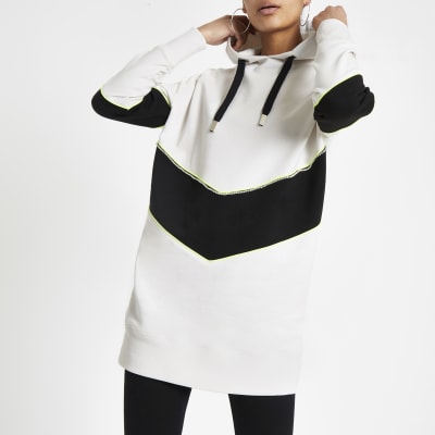 river island white hoodie