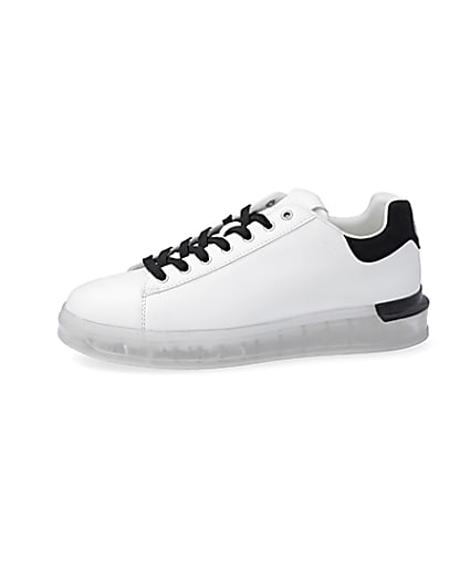 360 degree animation of product White chunky sole trainers frame-2