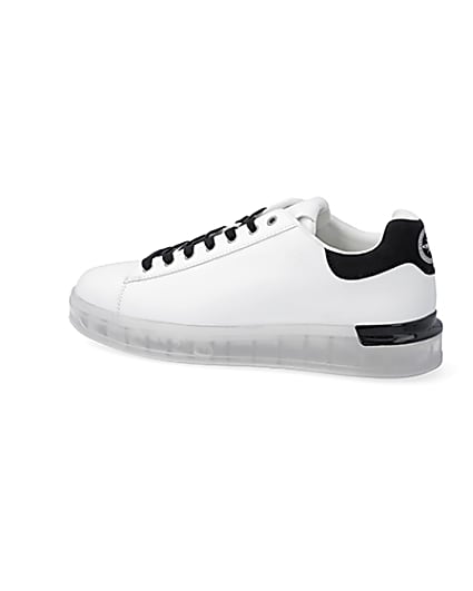 360 degree animation of product White chunky sole trainers frame-4
