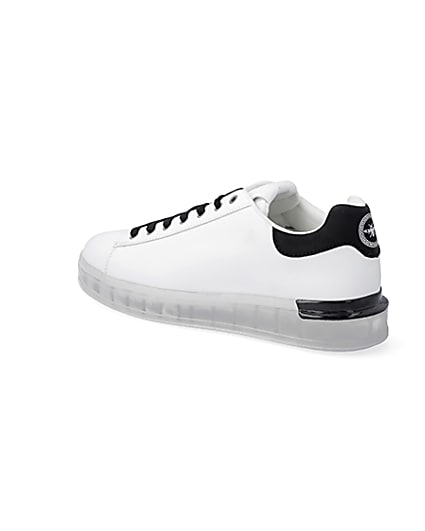 360 degree animation of product White chunky sole trainers frame-5
