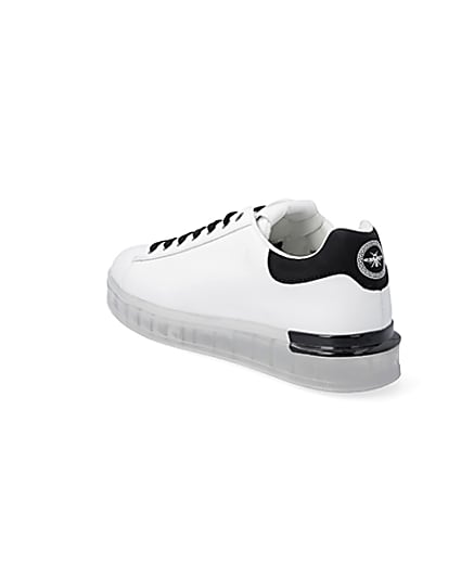360 degree animation of product White chunky sole trainers frame-6