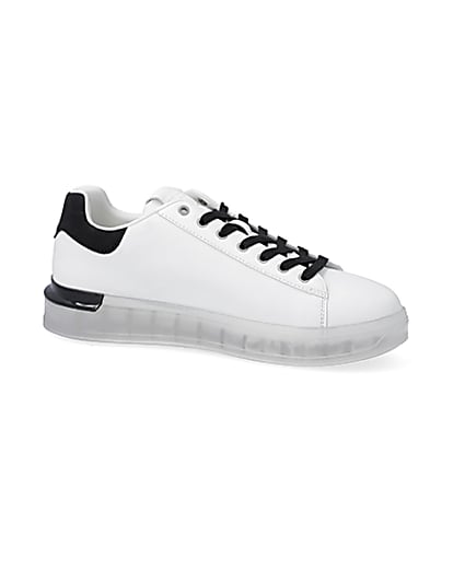 360 degree animation of product White chunky sole trainers frame-16
