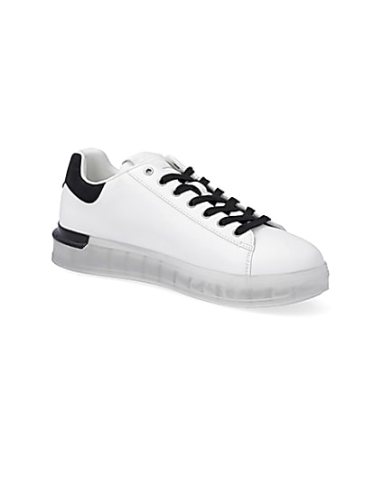 360 degree animation of product White chunky sole trainers frame-17