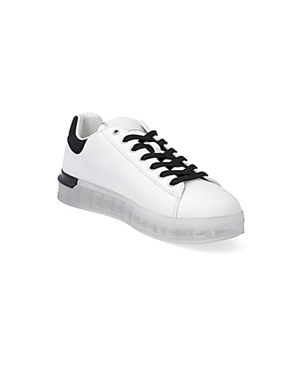 360 degree animation of product White chunky sole trainers frame-18