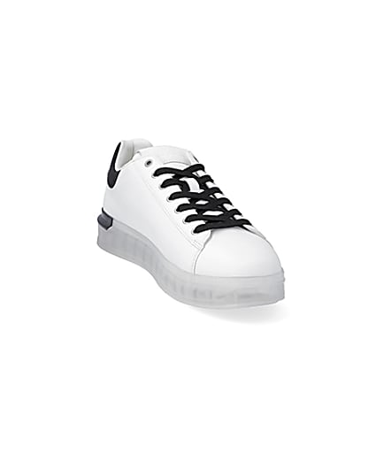 360 degree animation of product White chunky sole trainers frame-19