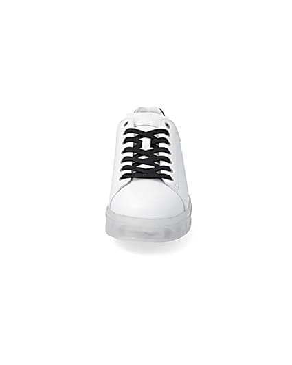 360 degree animation of product White chunky sole trainers frame-21