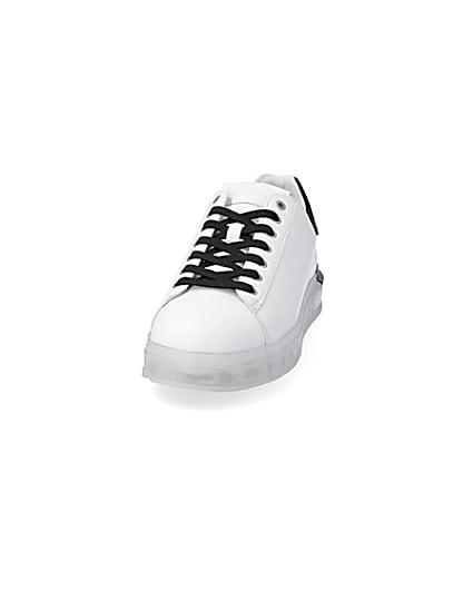 360 degree animation of product White chunky sole trainers frame-22