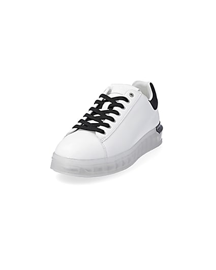 360 degree animation of product White chunky sole trainers frame-23